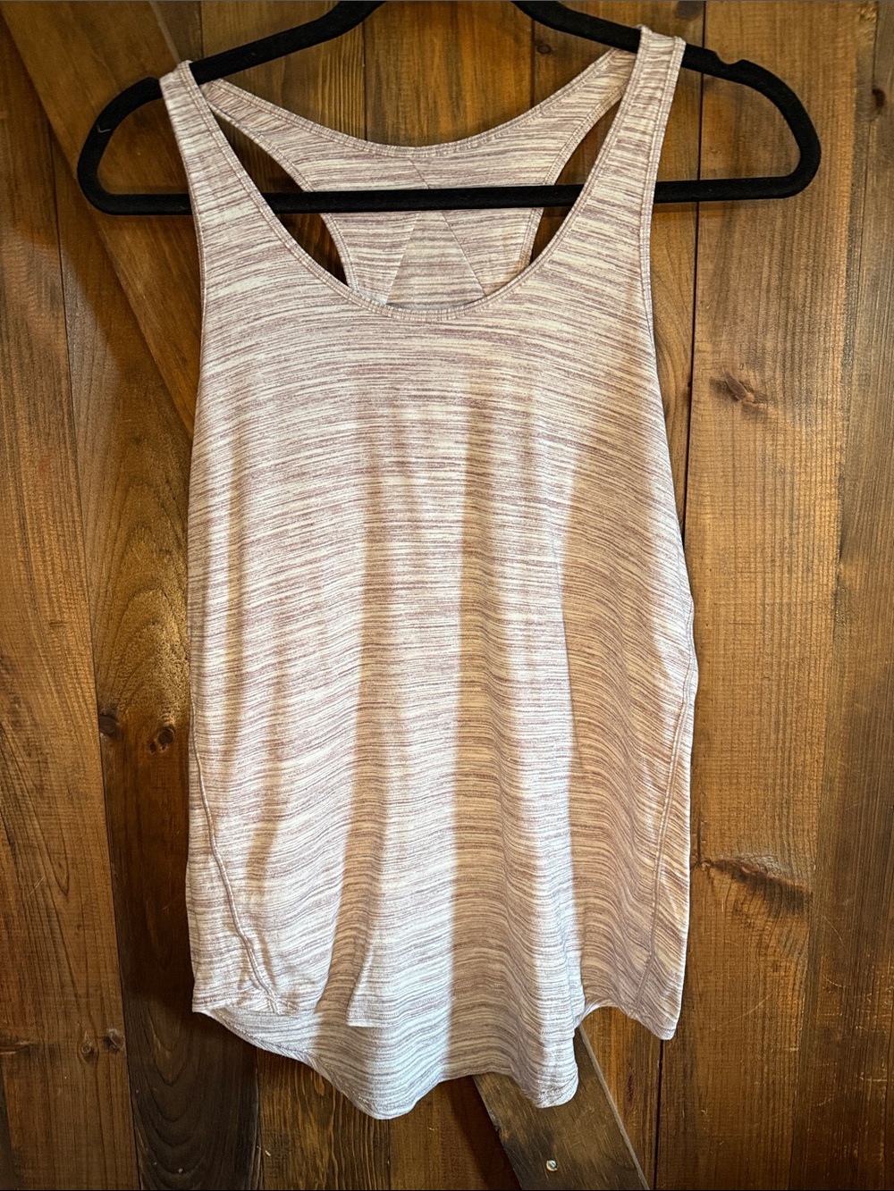 lululemon athletica Heathered Beige Strappy Racerback Tank